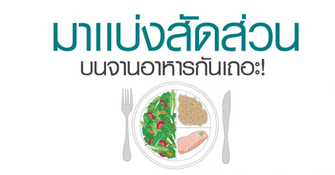 เรามาแบ่งสัดส่วนบนจานอาหารกันเถอะ